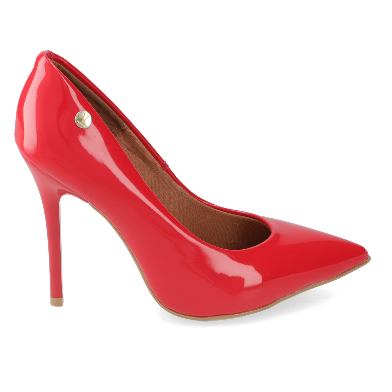 Zapato Taco Aguja Stilleto Vizzano Efecto Charol Rojo 34 / Rojo