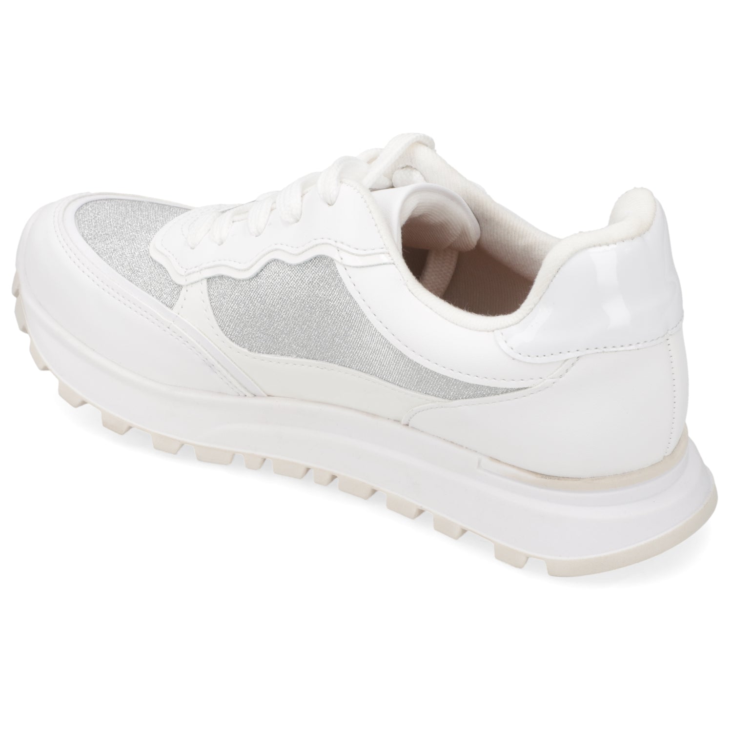 Zapatilla Casual Glitter Blanca