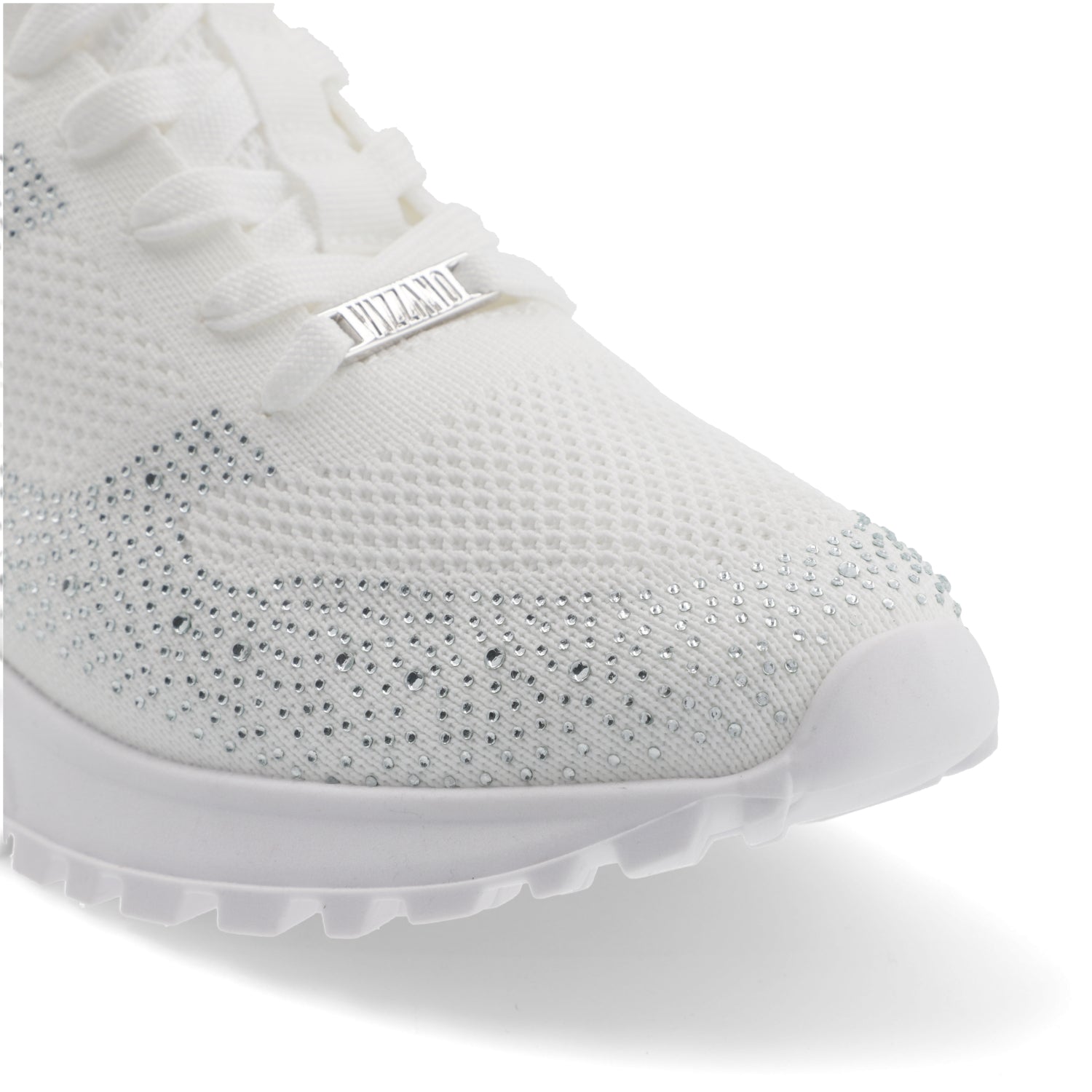 Zapatilla Casual Brillos Eco Cuero Blanco 1429-204-28075-86581