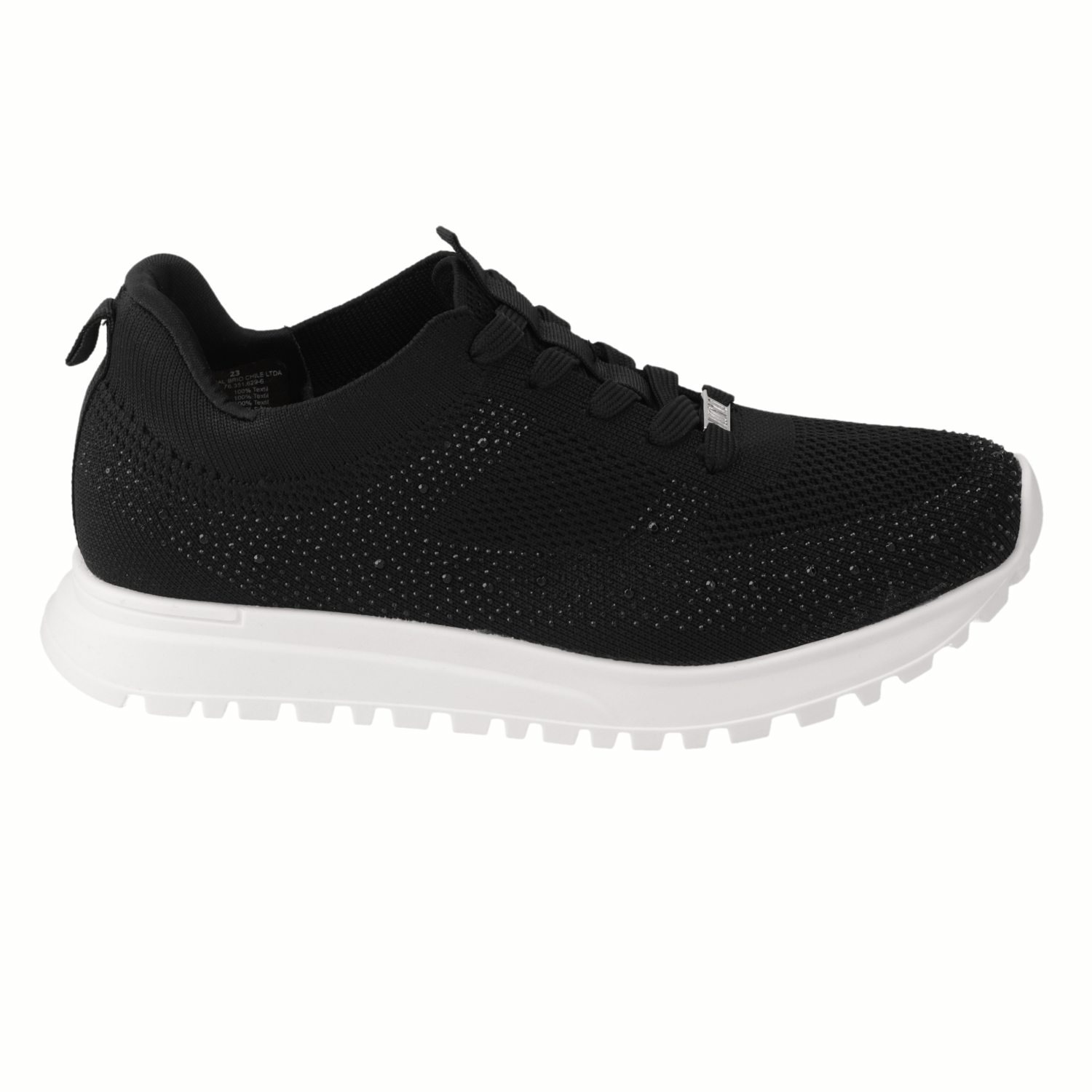 Zapatilla Negra Cristales Vizzano