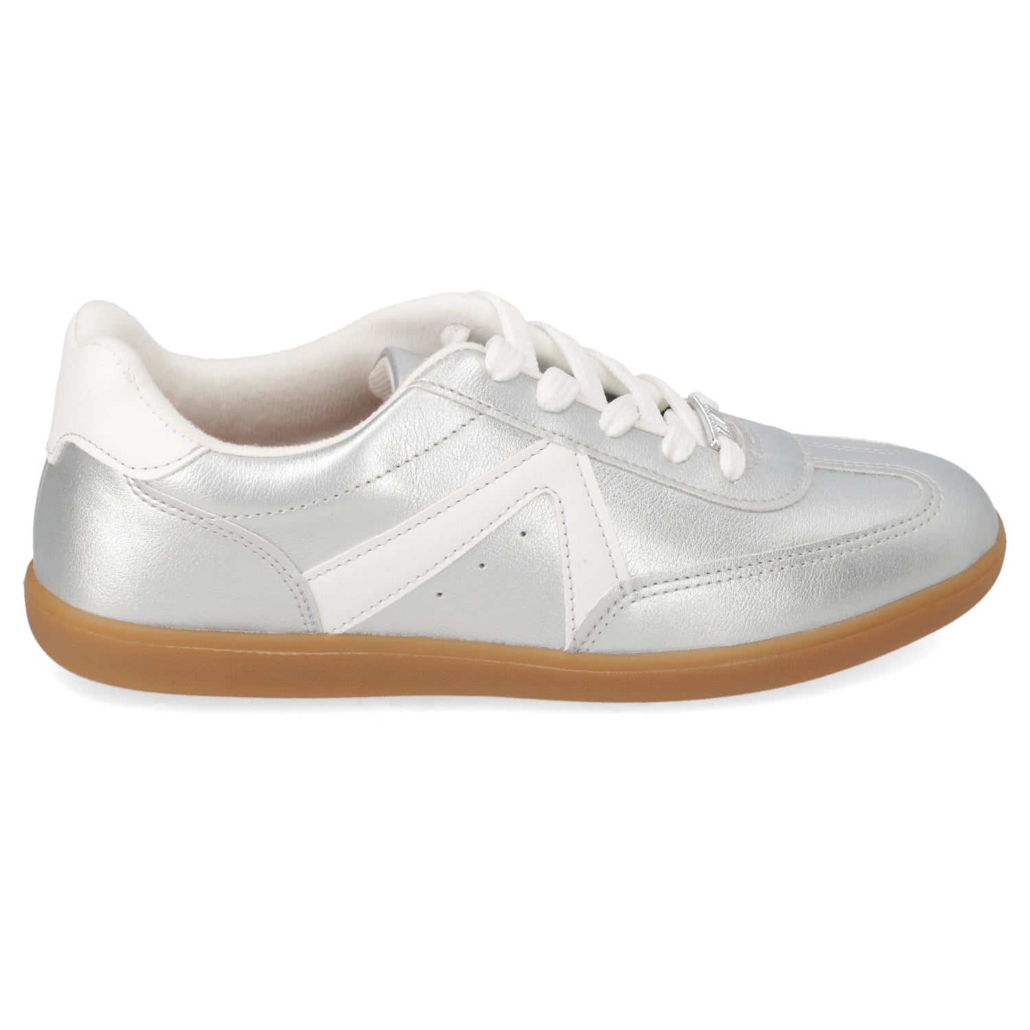 Zapatilla Casual Eco Cuero Metalizada Vizzano Plateada 35 / Plateado