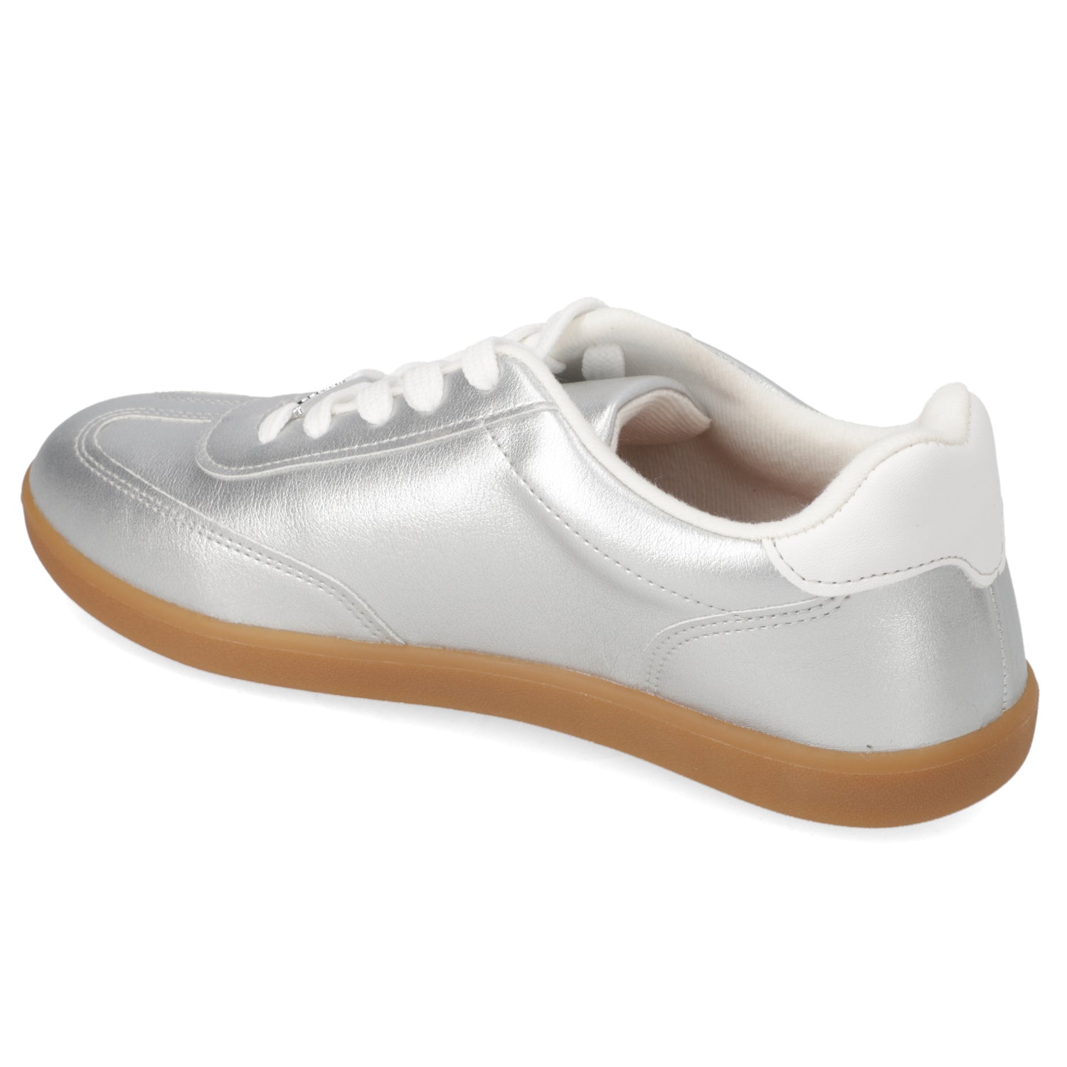 Zapatilla Casual Eco Cuero Metalizada Vizzano Plateada 35 / Plateado