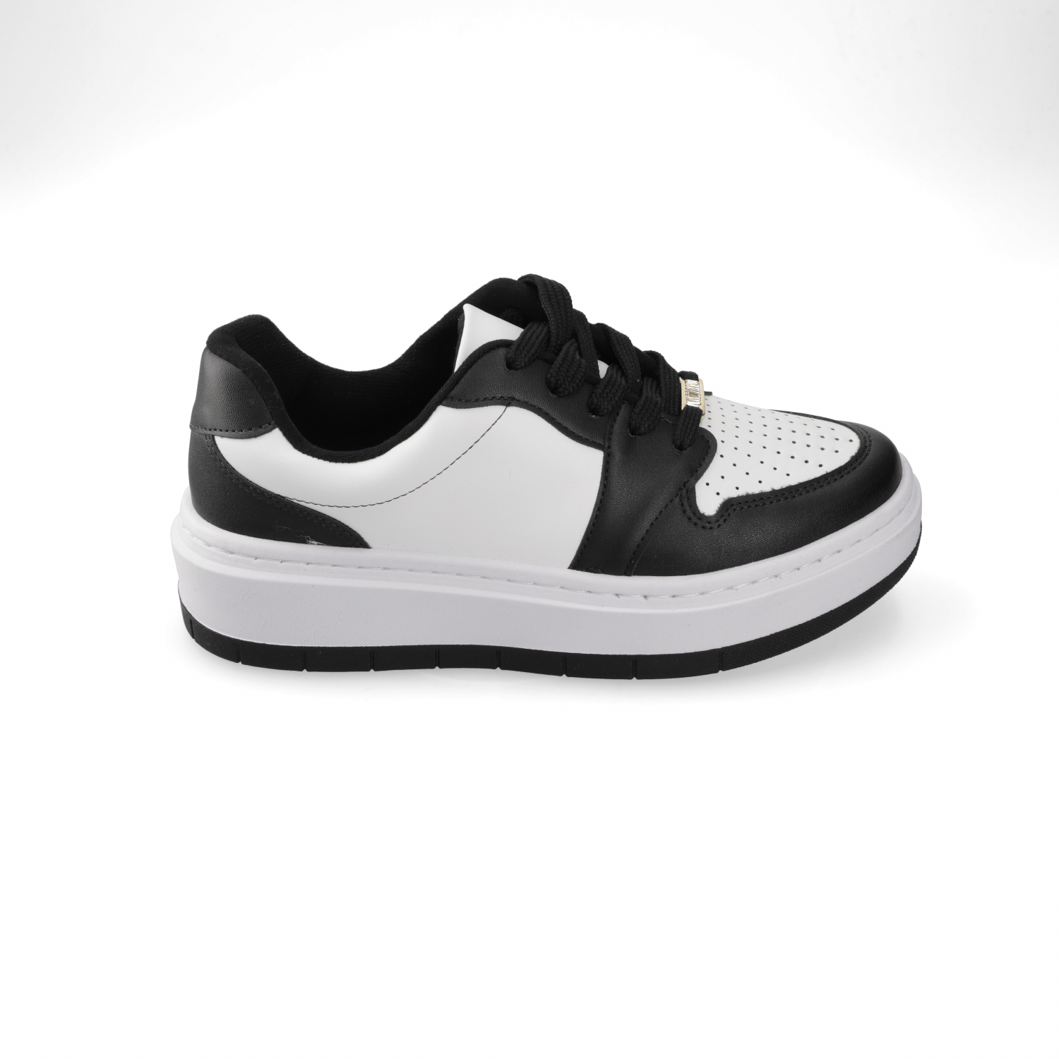 Zapatilla Casual Chunky Blanco y Negro Vizzano