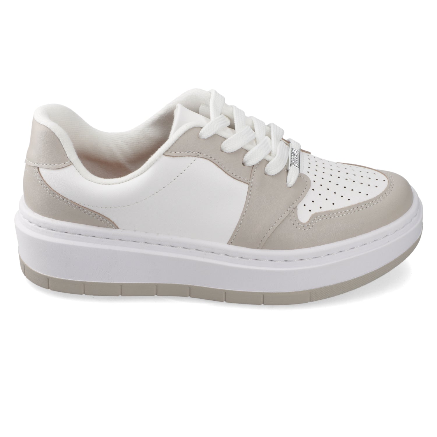 Zapatilla Casual Blanco y Beige Vizzano