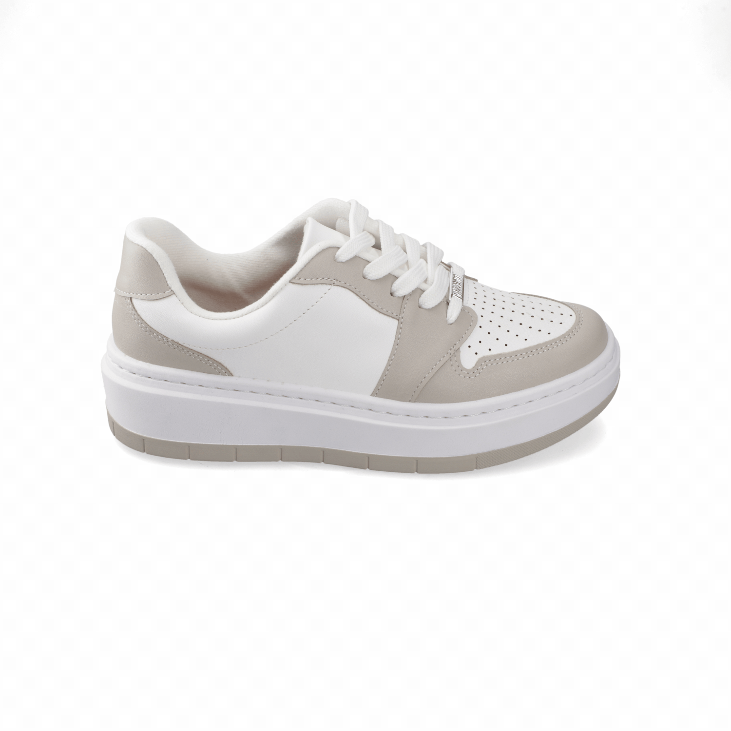 Zapatilla Casual Blanco y Beige Vizzano