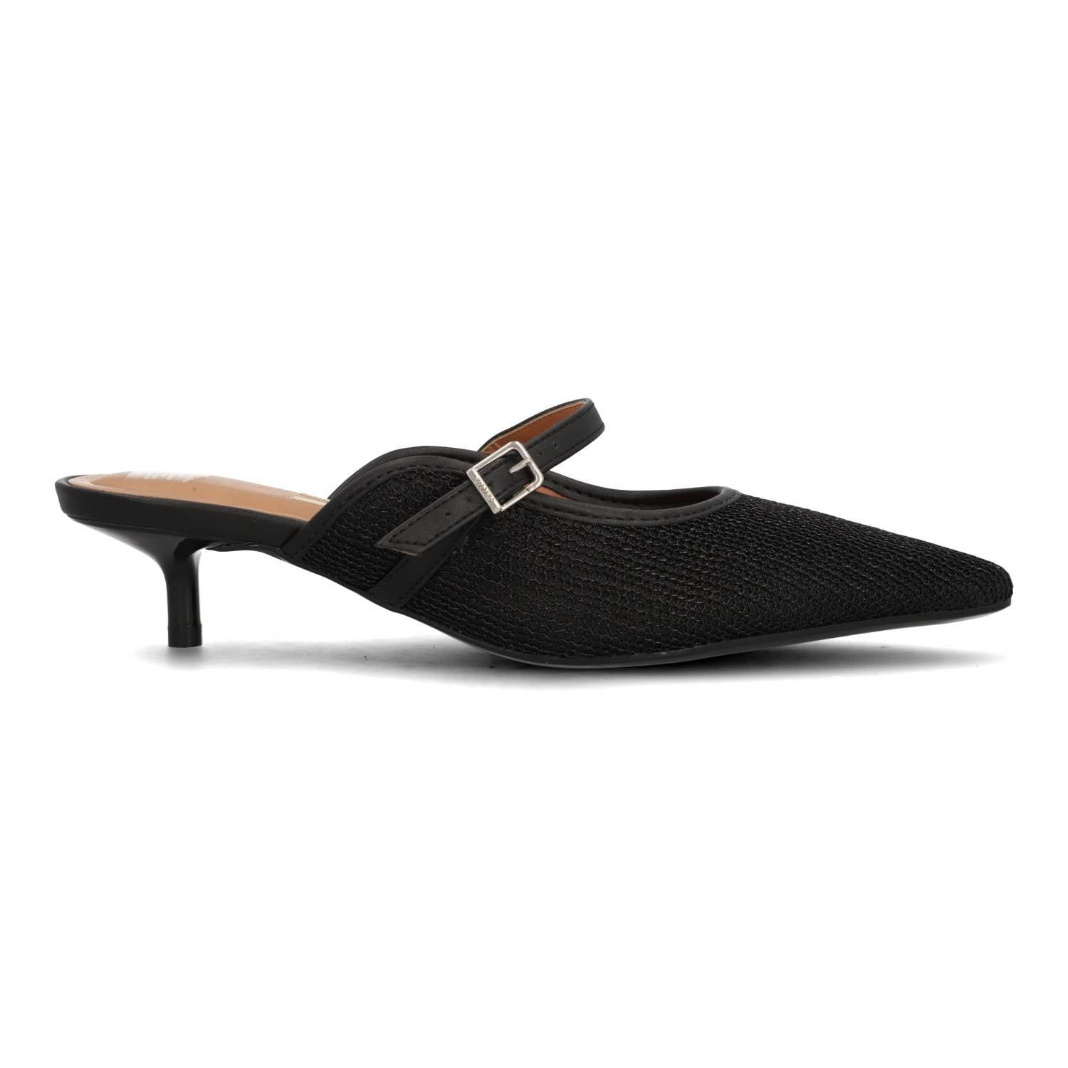Stiletto Taco Aguja Eco Cuero Negro 1441-102-28498-15860