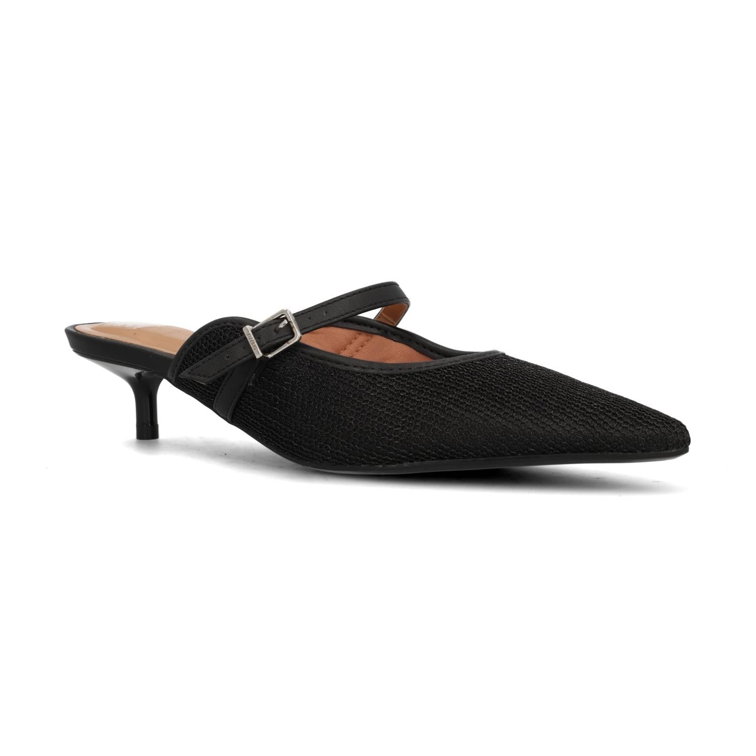 Stiletto Taco Aguja Eco Cuero Negro 1441-102-28498-15860