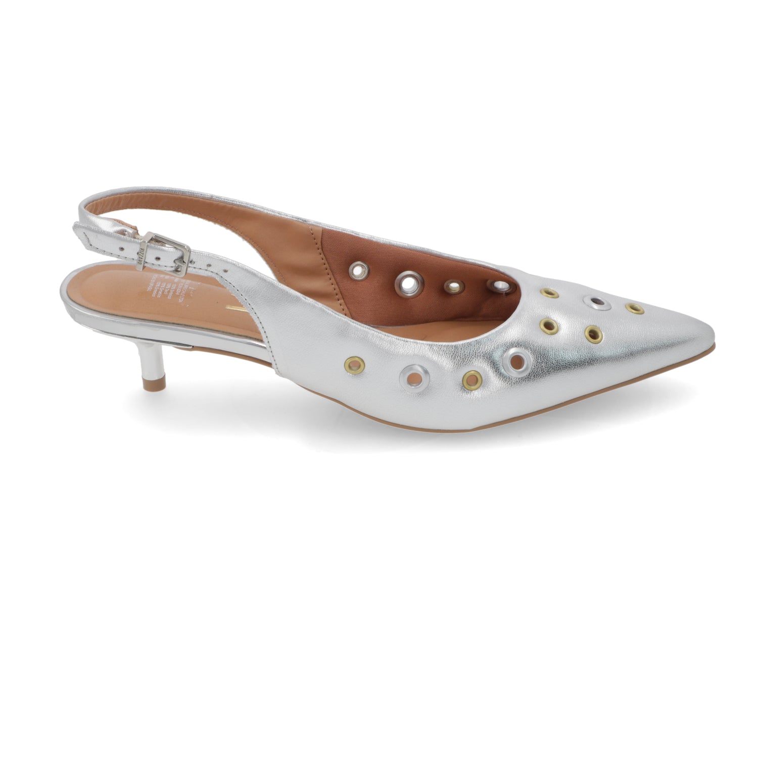 Stiletto Taco Aguja Metalizados Premium Plateado