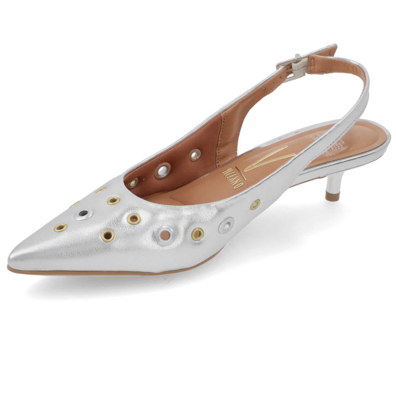 Stiletto Taco Aguja Metalizados Premium Plateado