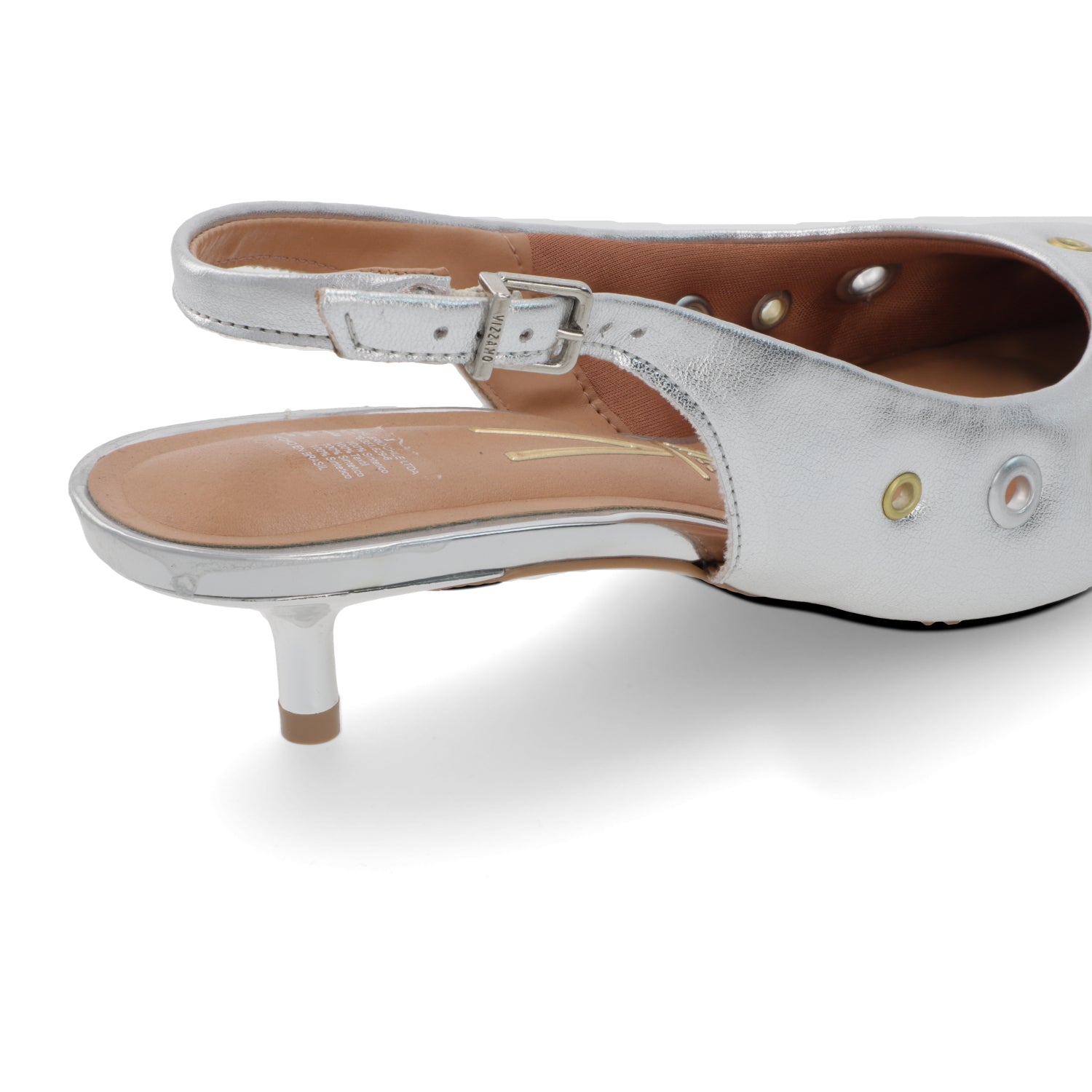 Stiletto Taco Aguja Metalizados Premium Plateado