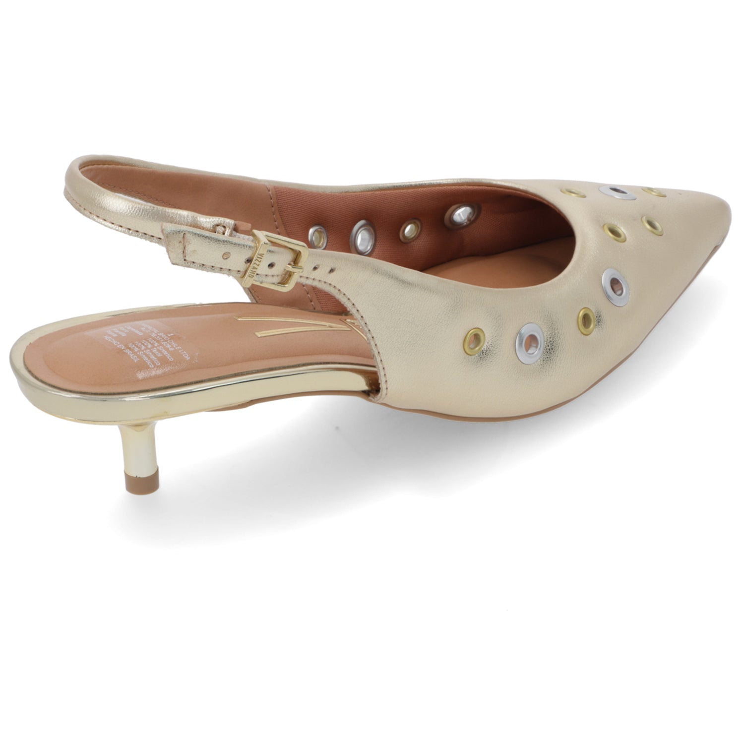 Stiletto Taco Aguja Dorado Vizzano