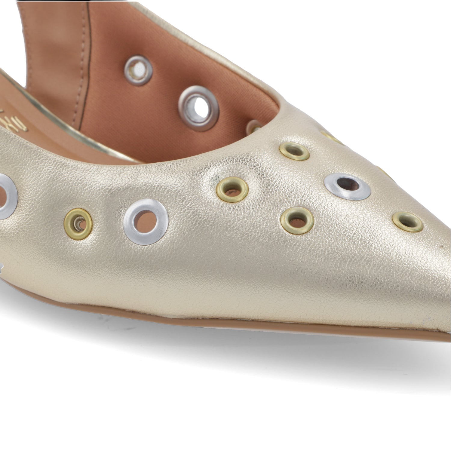 Stiletto Taco Aguja Dorado Vizzano