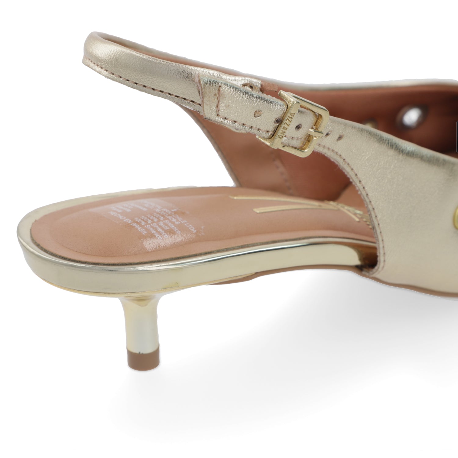 Stiletto Taco Aguja Dorado Vizzano