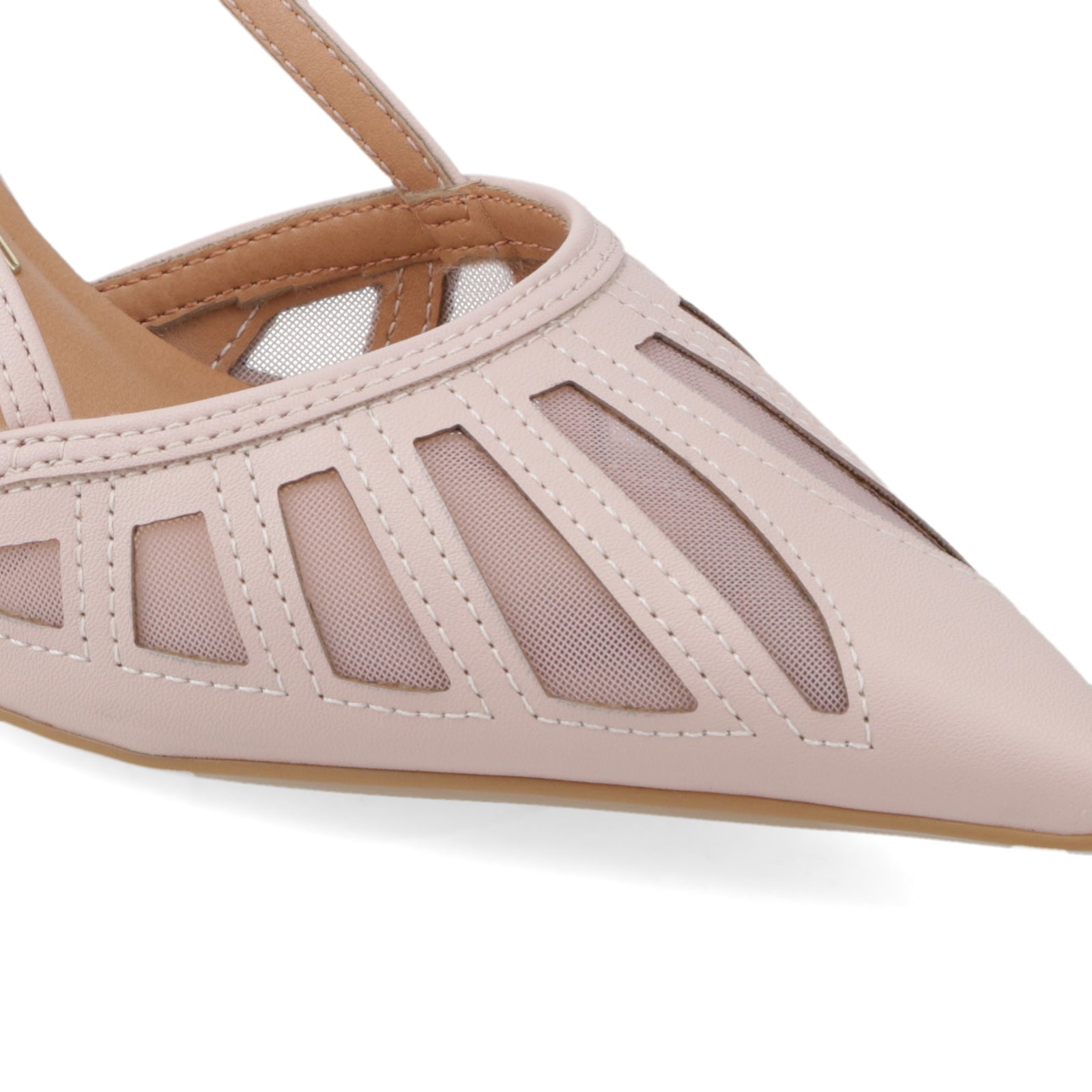 Zapato Mujer Destalonado Calado Rosa Nude 35 / Rosado
