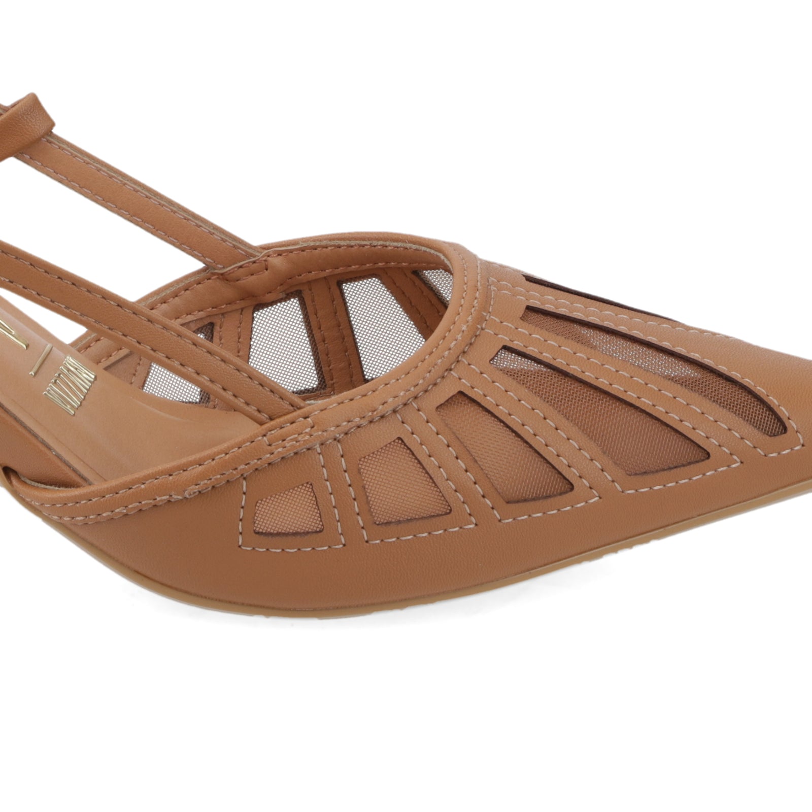 Zapato Mujer Destalonado Calado Camel 35 / Camel