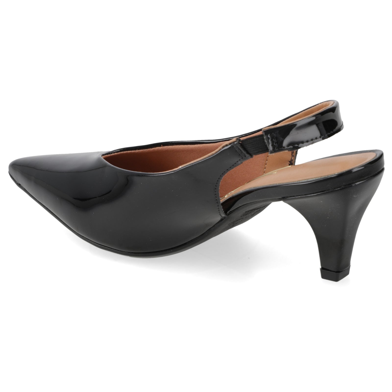 Zapato Mujer Destalonado Charol Negro 35 / Negro