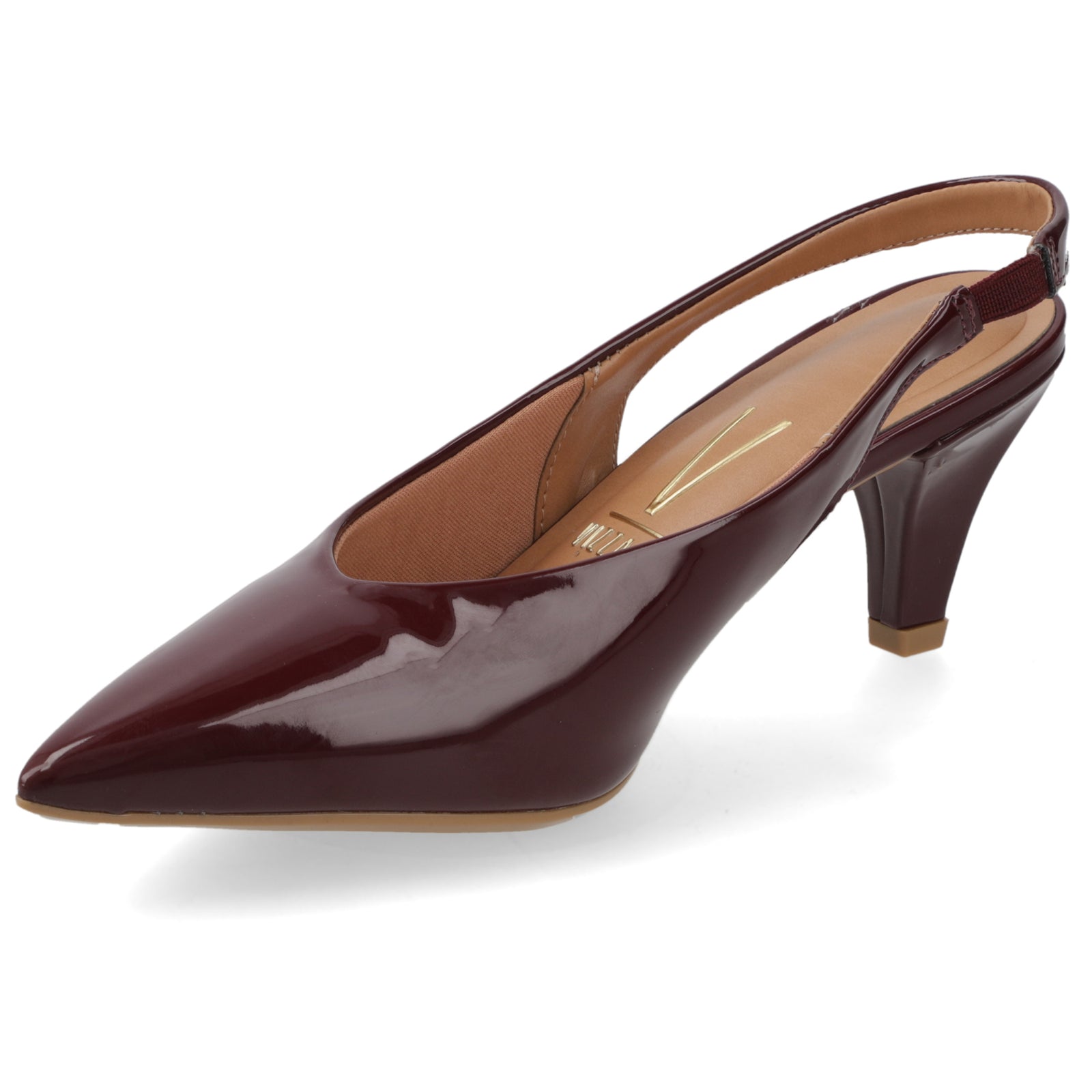 Zapato Mujer Destalonado Charol Burdeos 35 / Vino