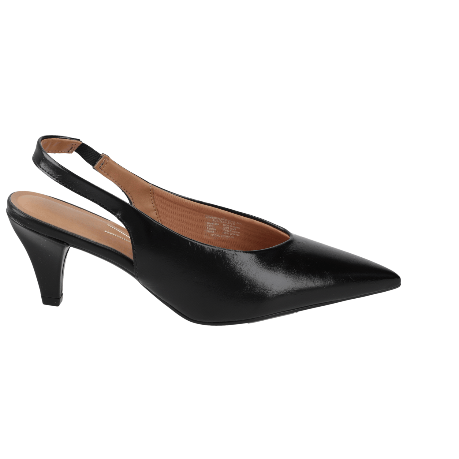 Zapato Mujer Destalonado Taco Aguja Negro 35 / Negro
