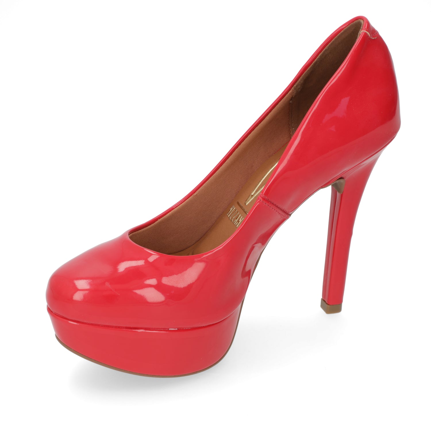 Zapato Taco Plataforma Vizzano Efecto Charol Rojo 1830-501-13488-86347