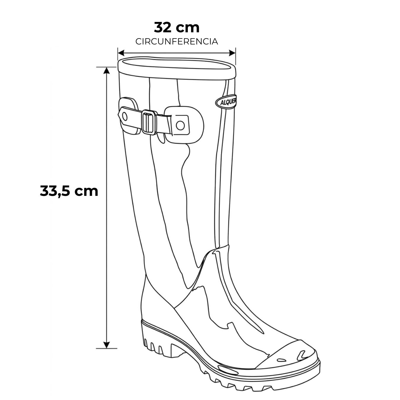 Bota de Agua Mujer Negra
