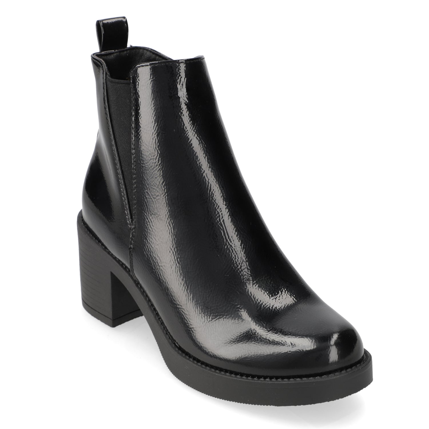 Botin Taco Ancho 5 cm Negro New Walk 35 / Negro