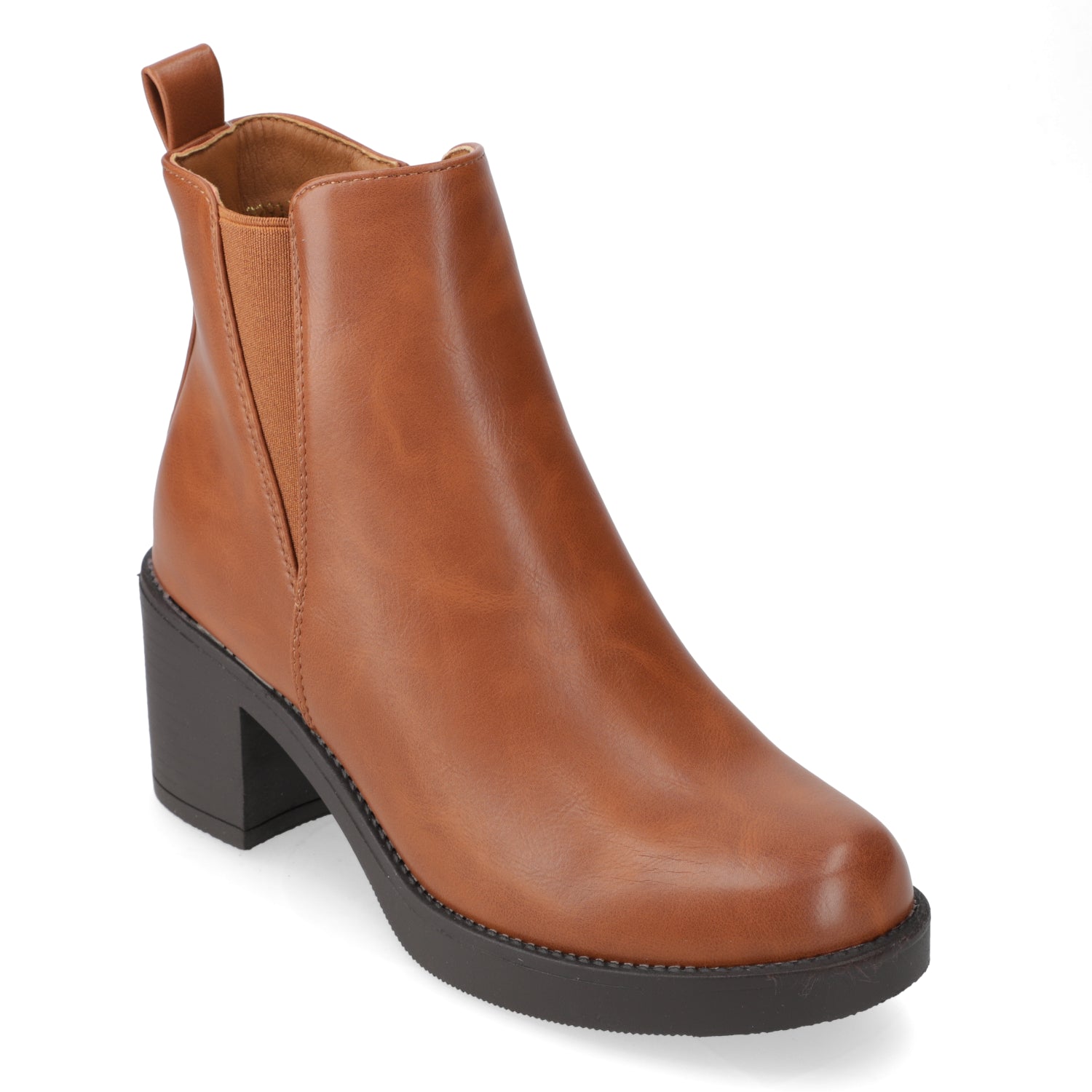 Botin Taco Ancho 5 cm Camel New Walk 35 / Camel