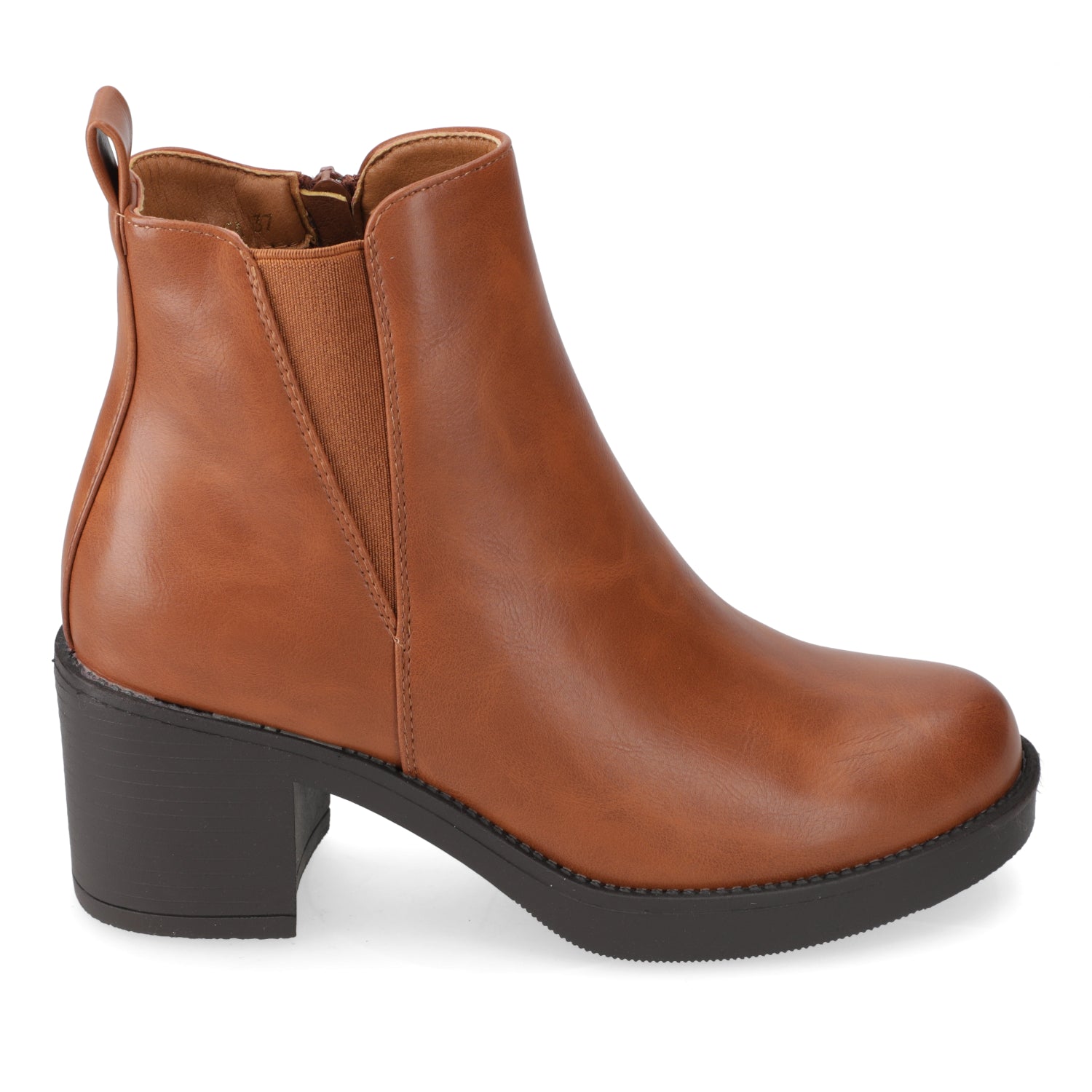 Botin Taco Ancho 5 cm Camel New Walk 35 / Camel