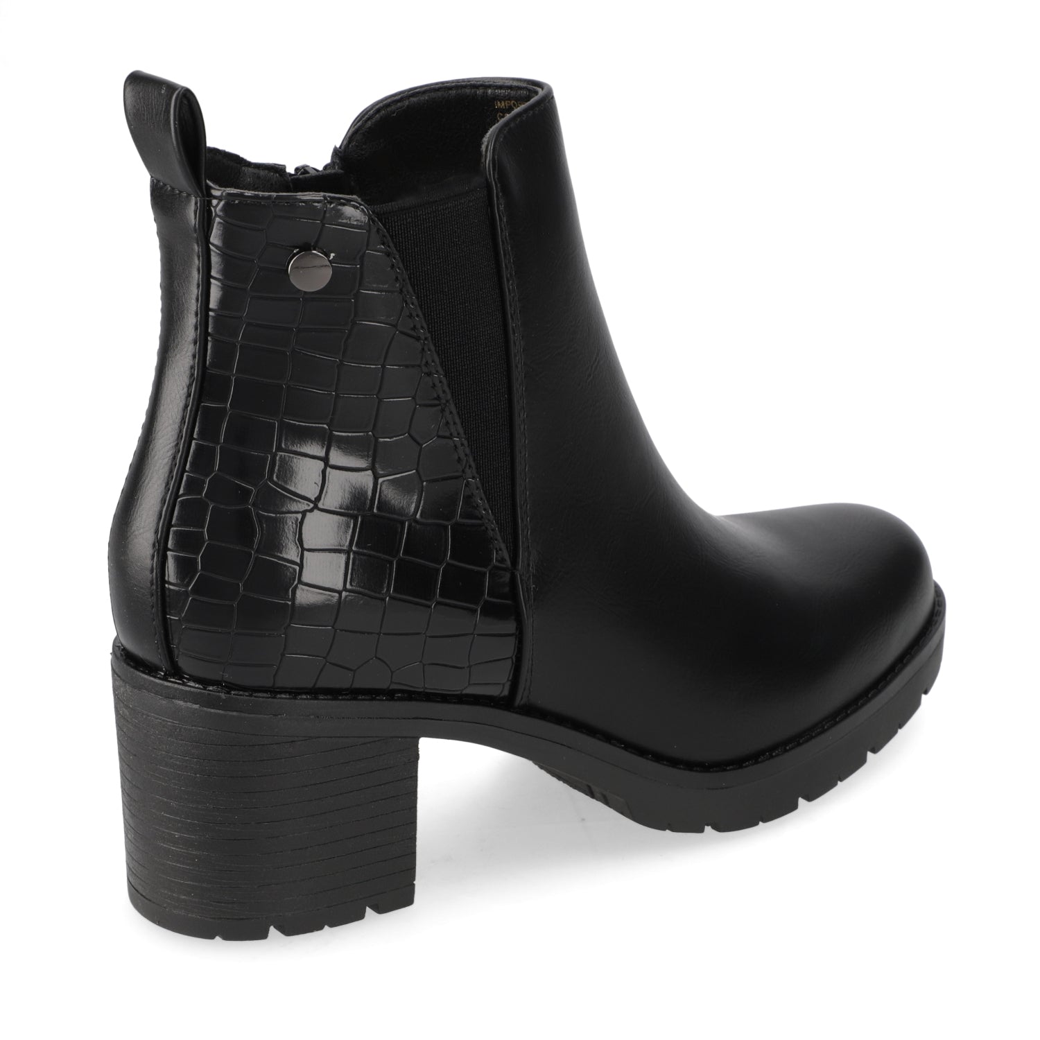 Botin Taco Ancho 7 cm Negro Agua de Coco 35 / Negro