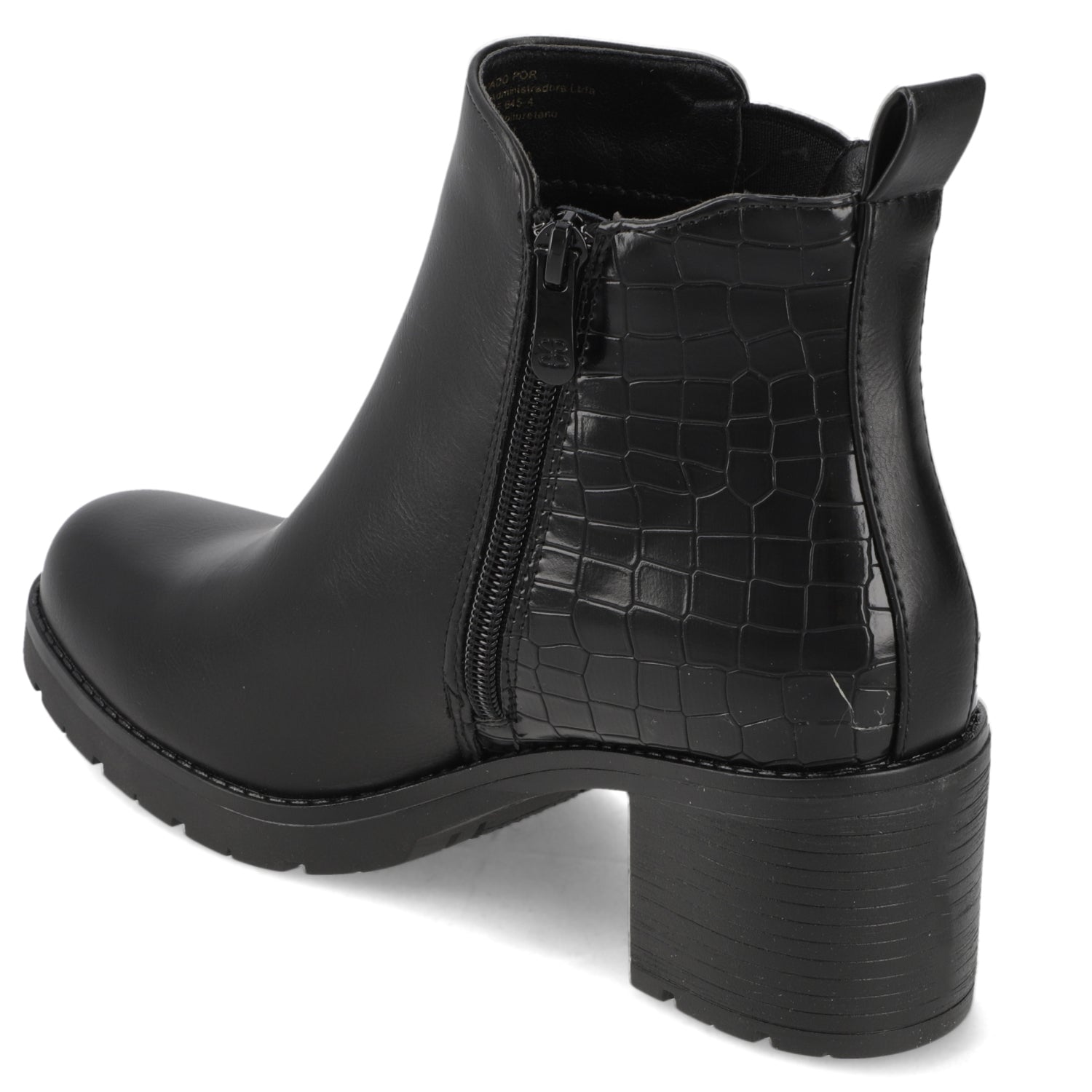 Botín Taco Ancho Negro New Walk