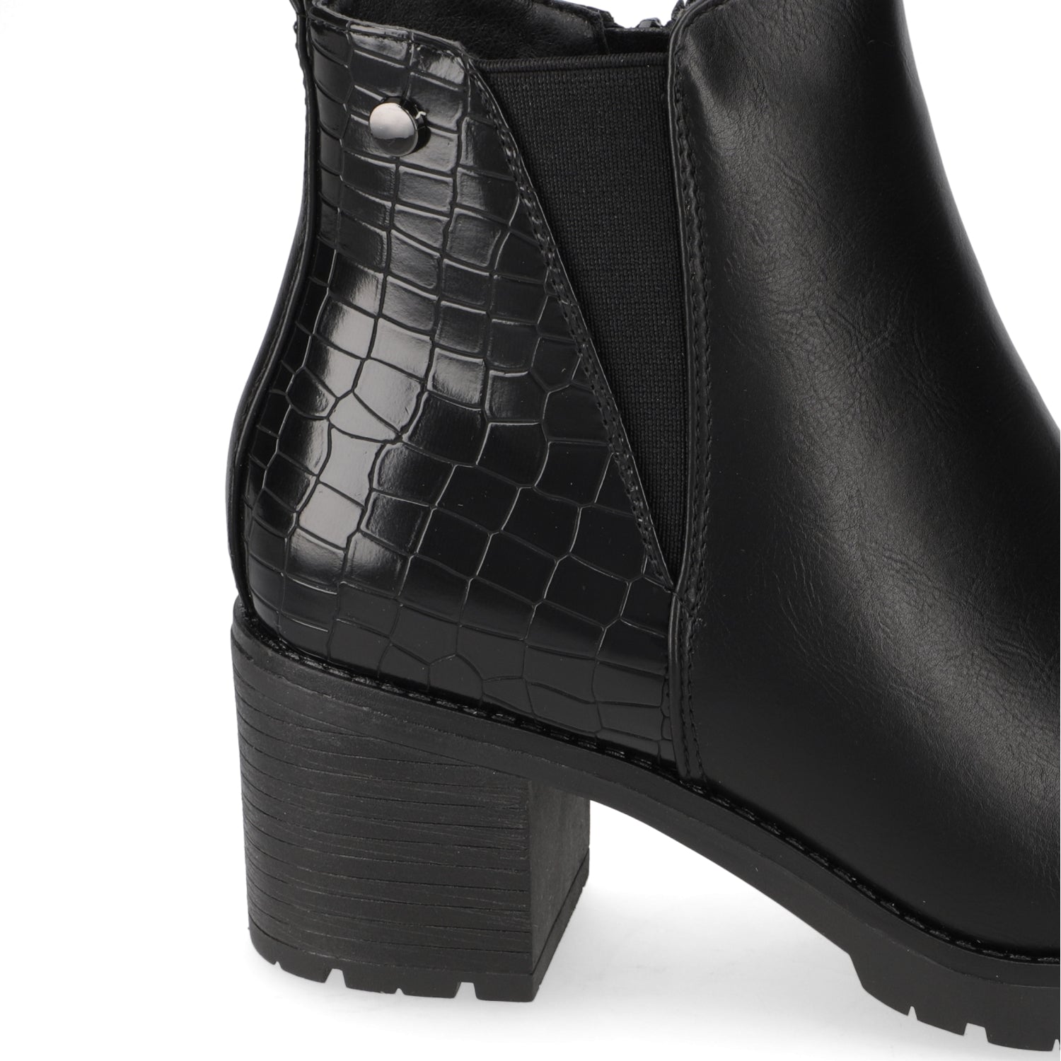 Botin Taco Ancho 7 cm Negro Agua de Coco 35 / Negro