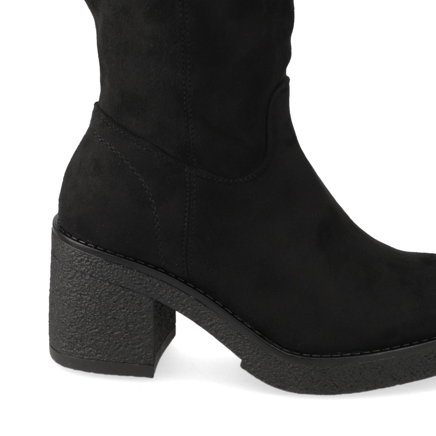 Bota Taco Ancho 7 cm Negro New Walk 35 / Negro