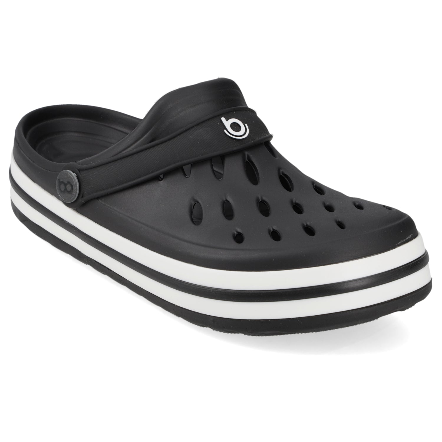 Zueco Clog Mujer Star Negra Boaonda