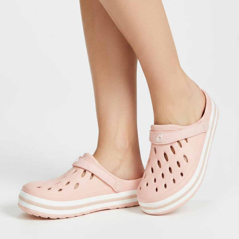 Zueco Clog Mujer Star Rosada Boaonda