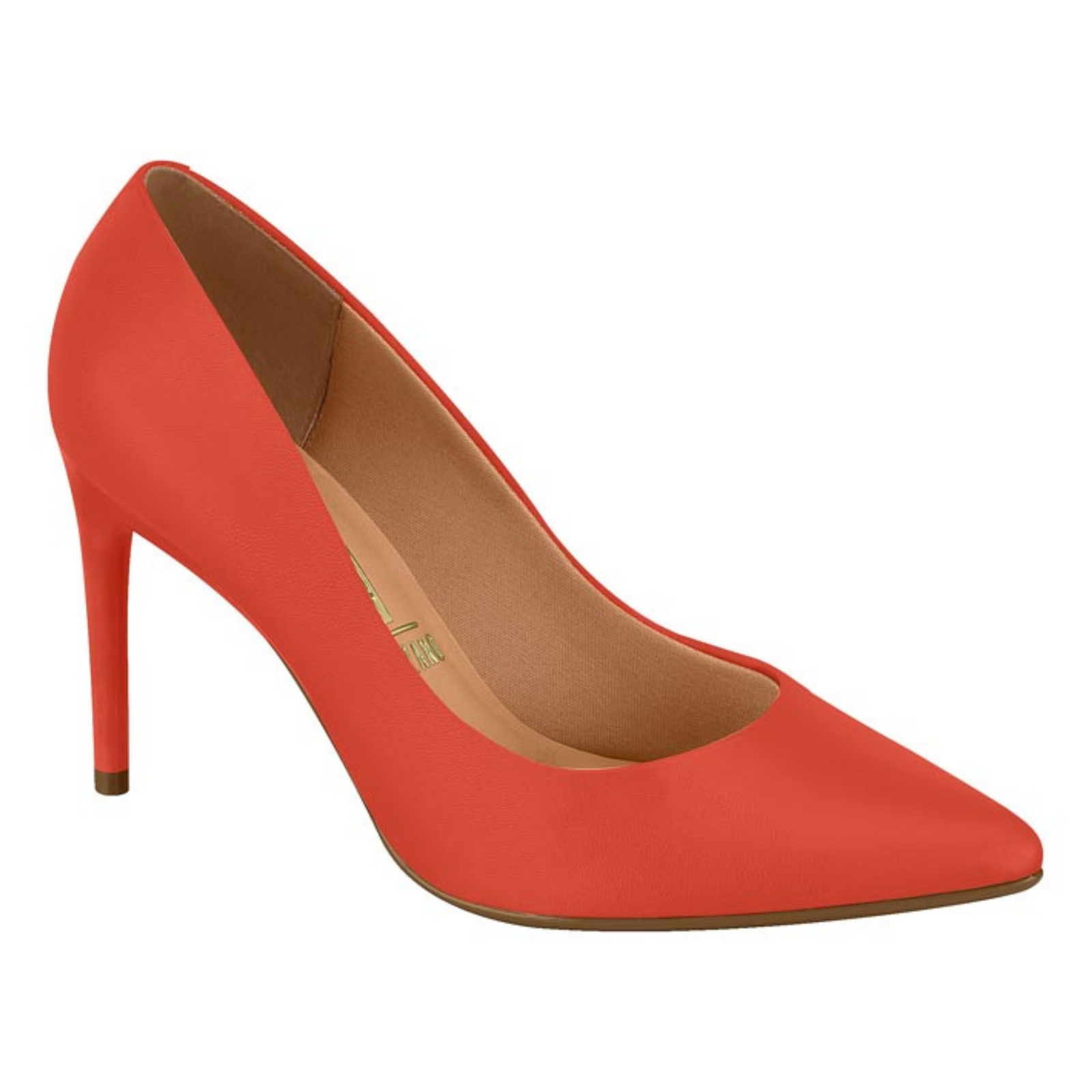 Stiletto Taco Aguja EcoCuero Naranjo 34 / Naranjo