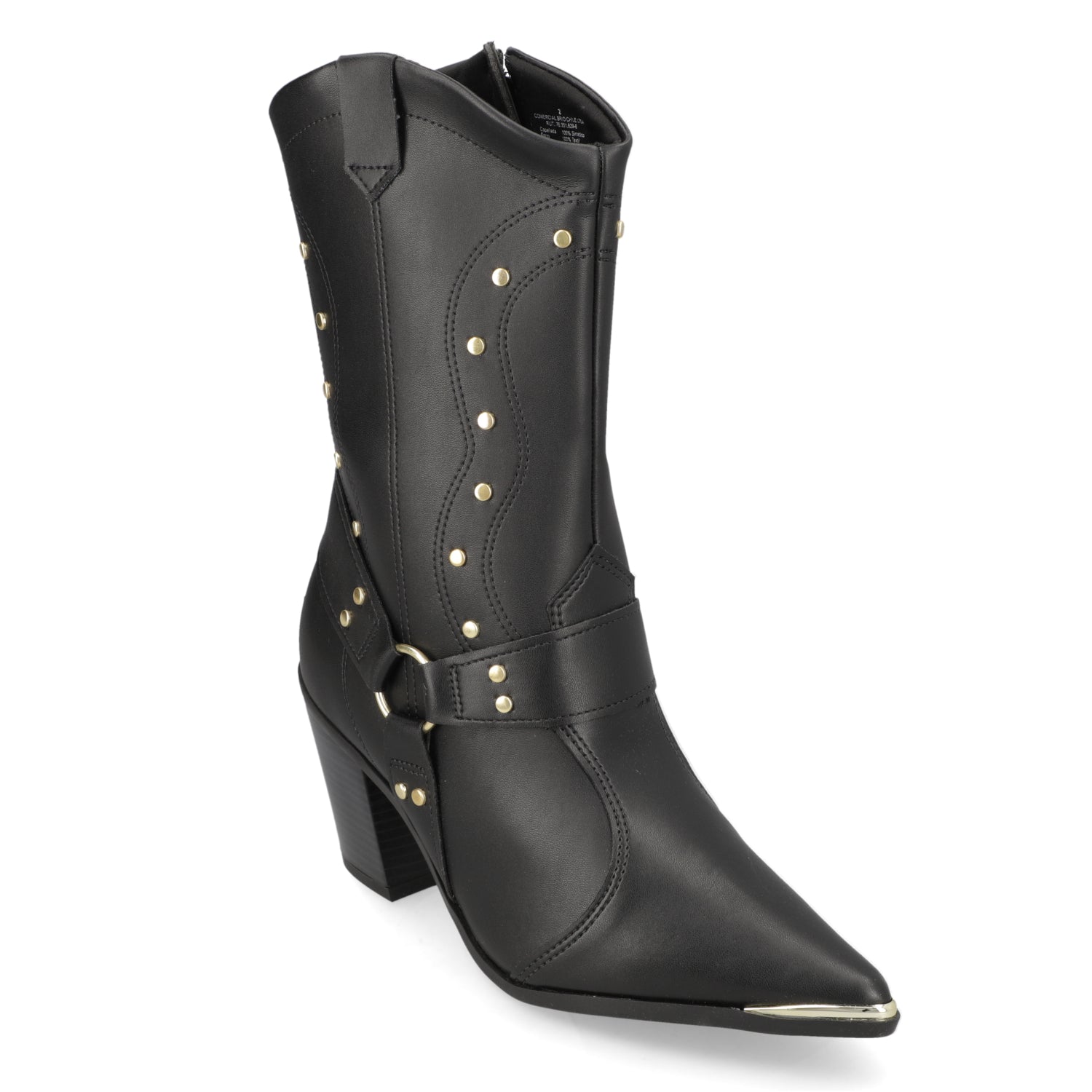 Bota Texana Negra Vizzano 35 / Negro