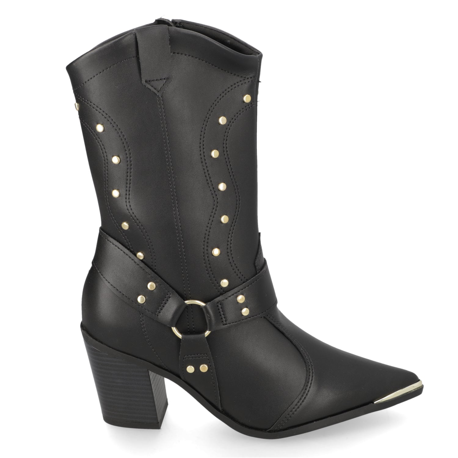Bota Texana Negra Vizzano 35 / Negro