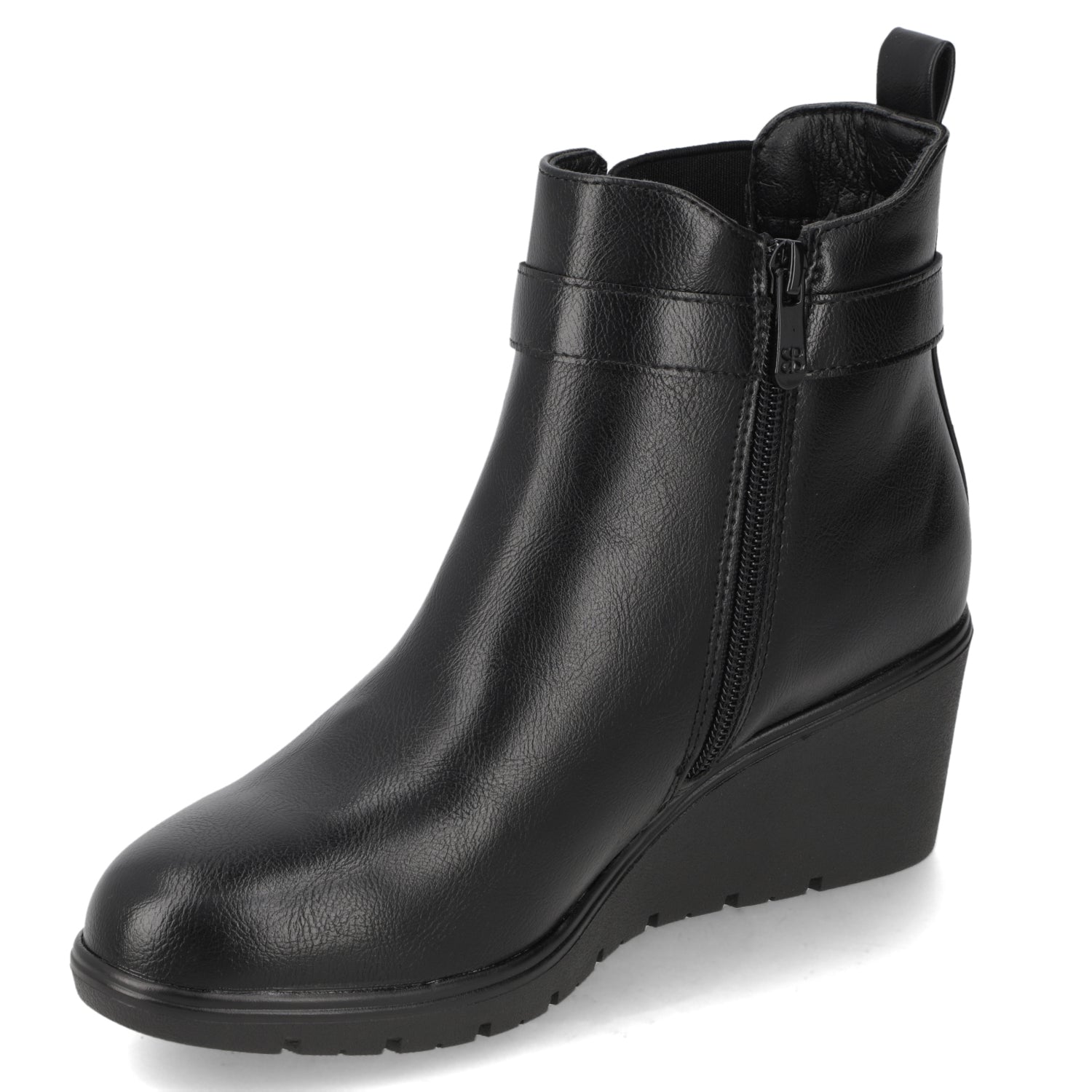 Botín Taco Cuña Negro New Walk 35 / Negro