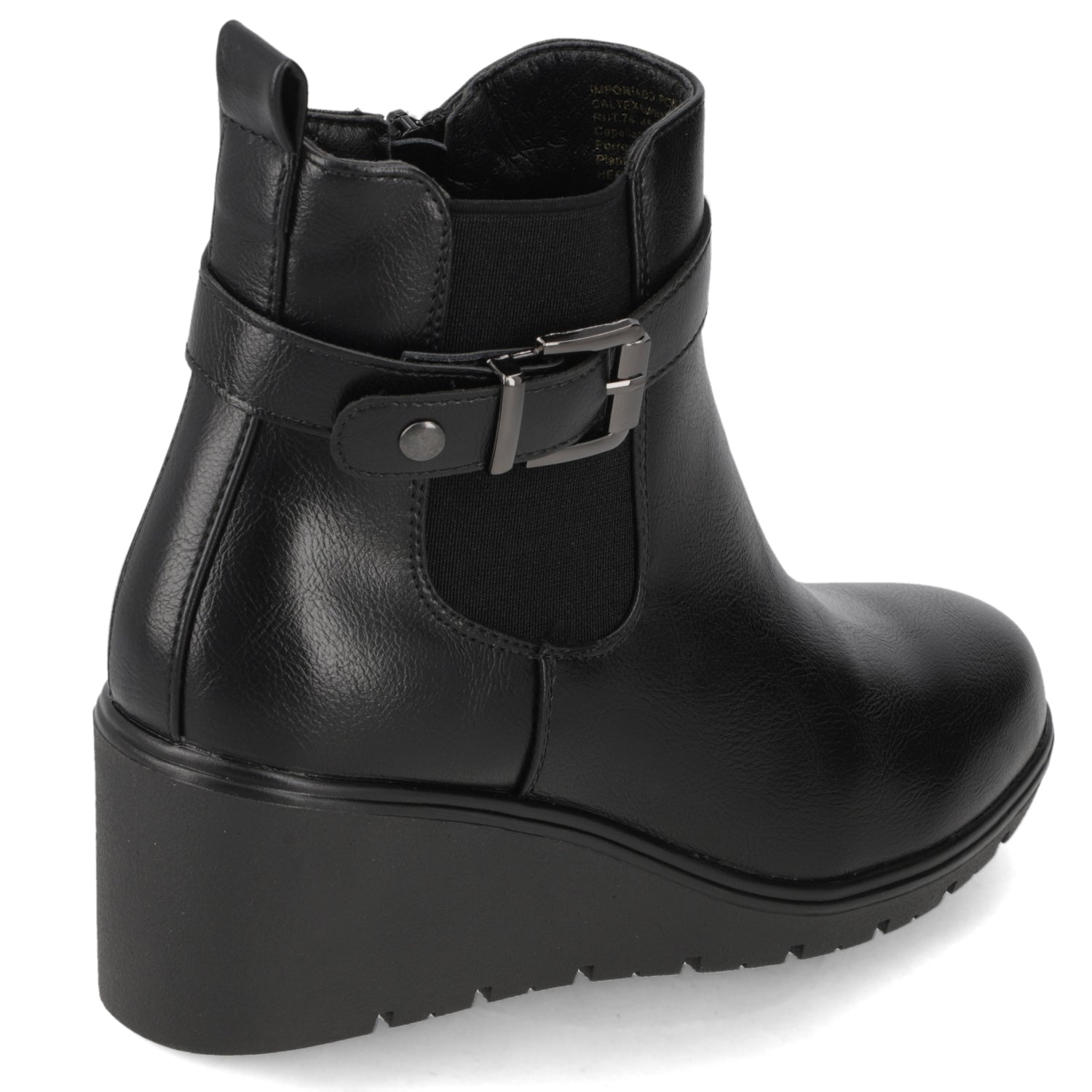 Botín Taco Cuña Negro New Walk 35 / Negro