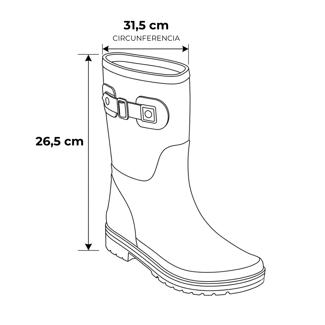 Bota de Agua Mujer Burdeo