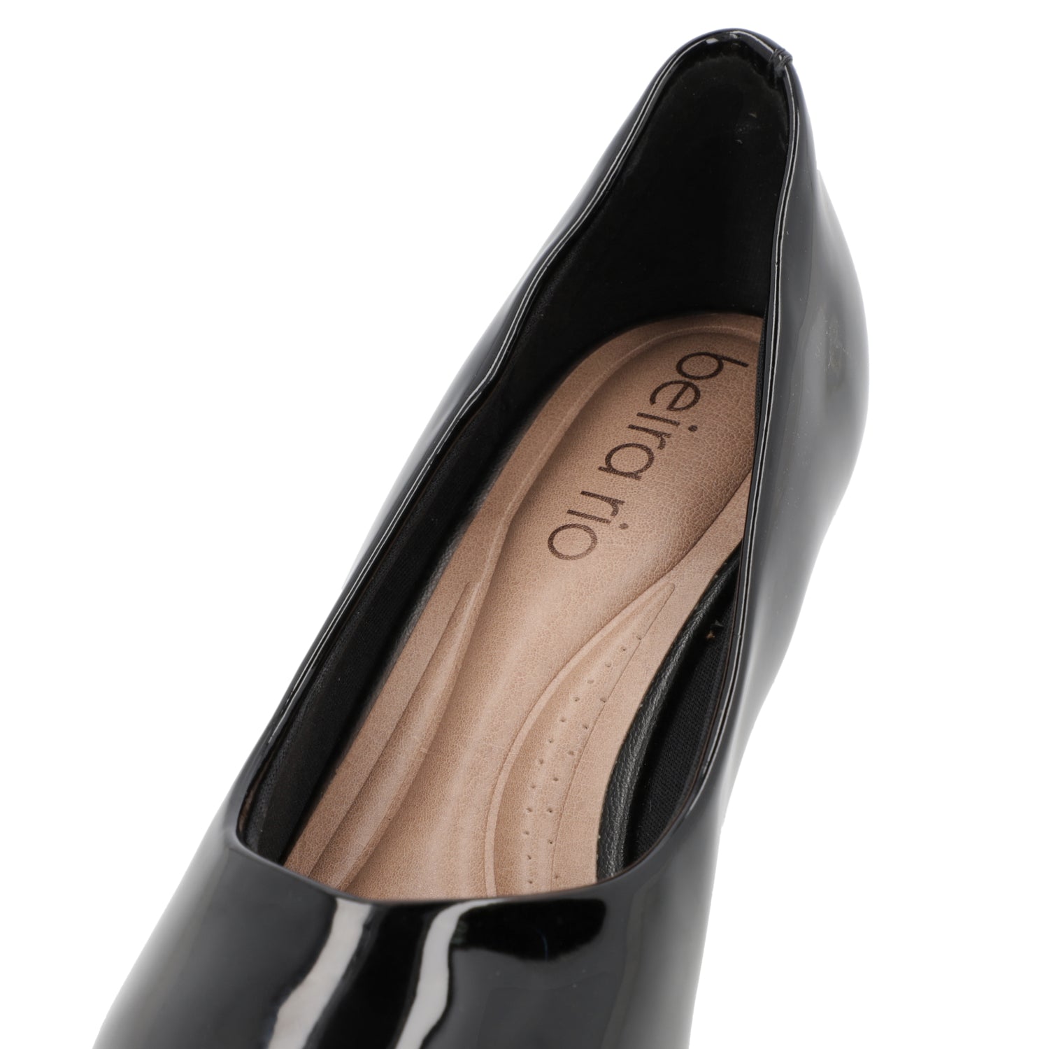 Stiletto Taco Aguja Efecto Charol Negro 4076-1301-13488-15745