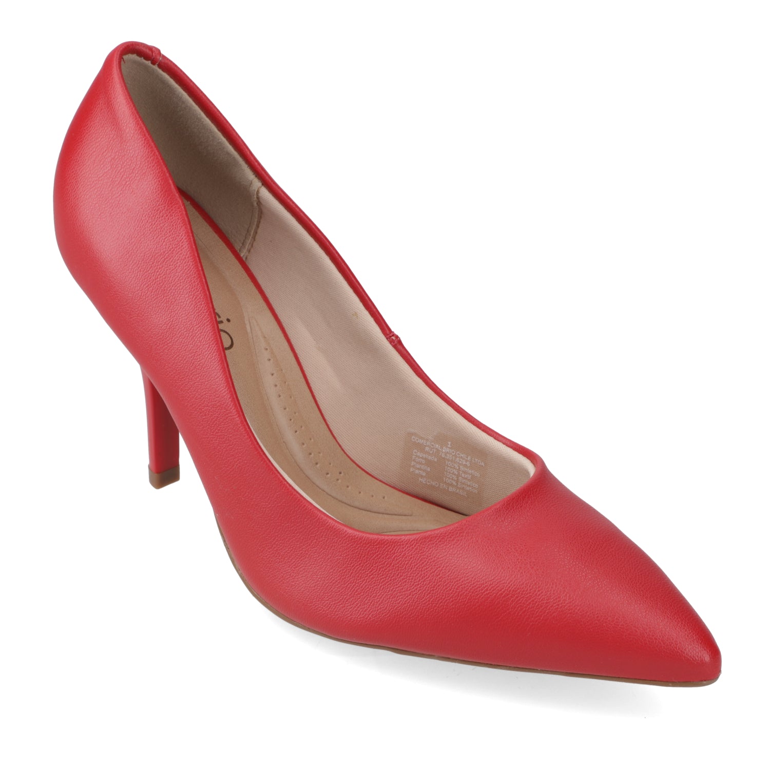Stiletto Taco Aguja 10 cm Rojo Beira Rio 35 / Rojo