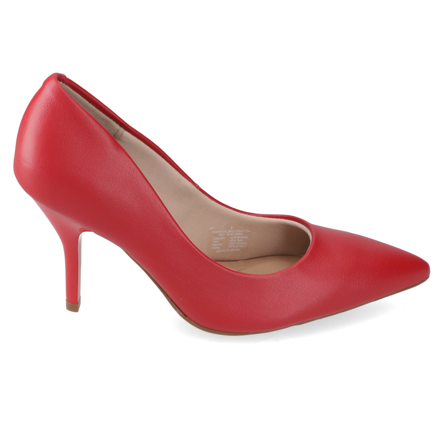 Stiletto Taco Aguja 10 cm Rojo Beira Rio 35 / Rojo