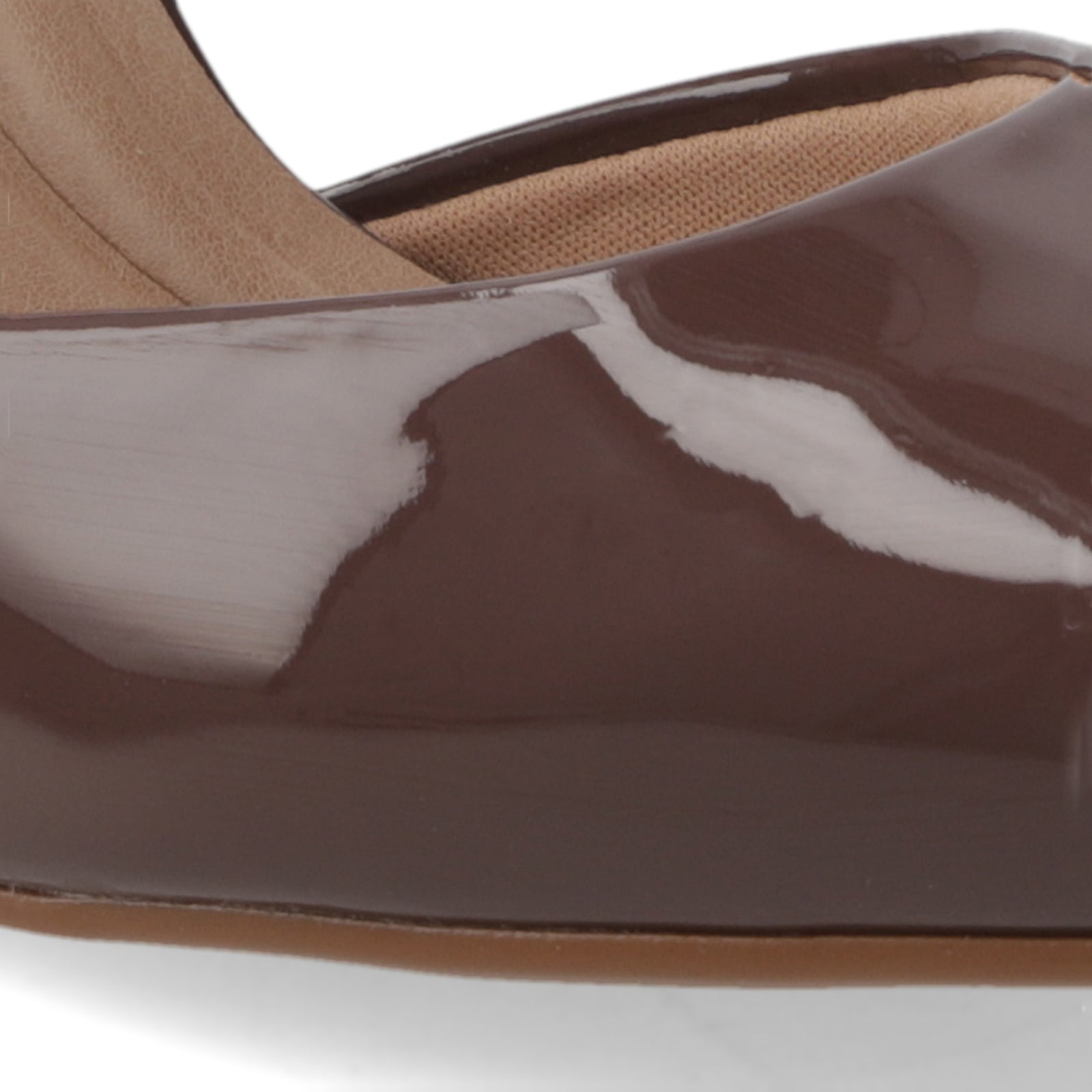 Zapato Mujer Charol Café con Pulsera al Tobillo 35 / Chocolate
