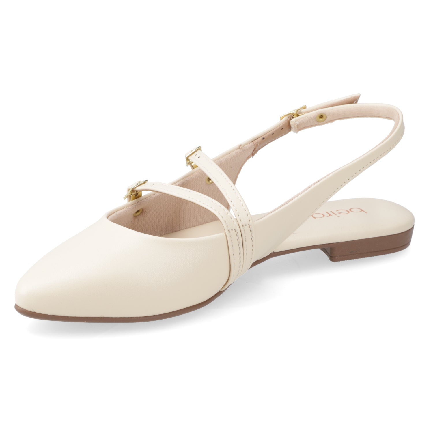 Ballerina Eco Cuero Crema 35 / Crema