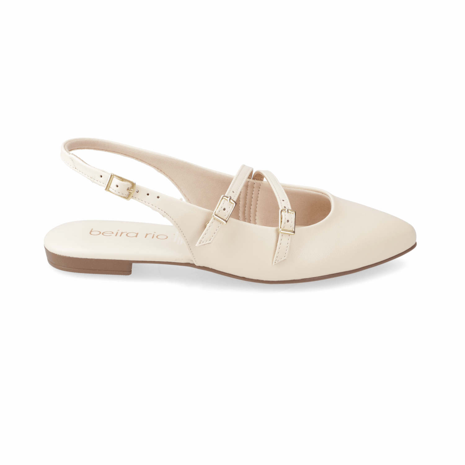 Ballerina Eco Cuero Crema 35 / Crema