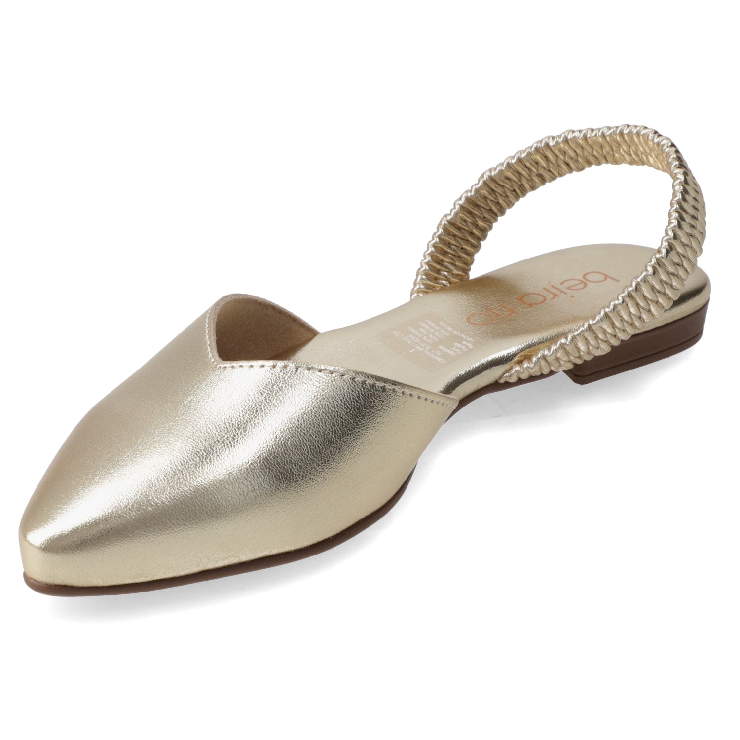 Ballerina Dorado Beira Rio Ecocuero Metalizado 35 / Dorado