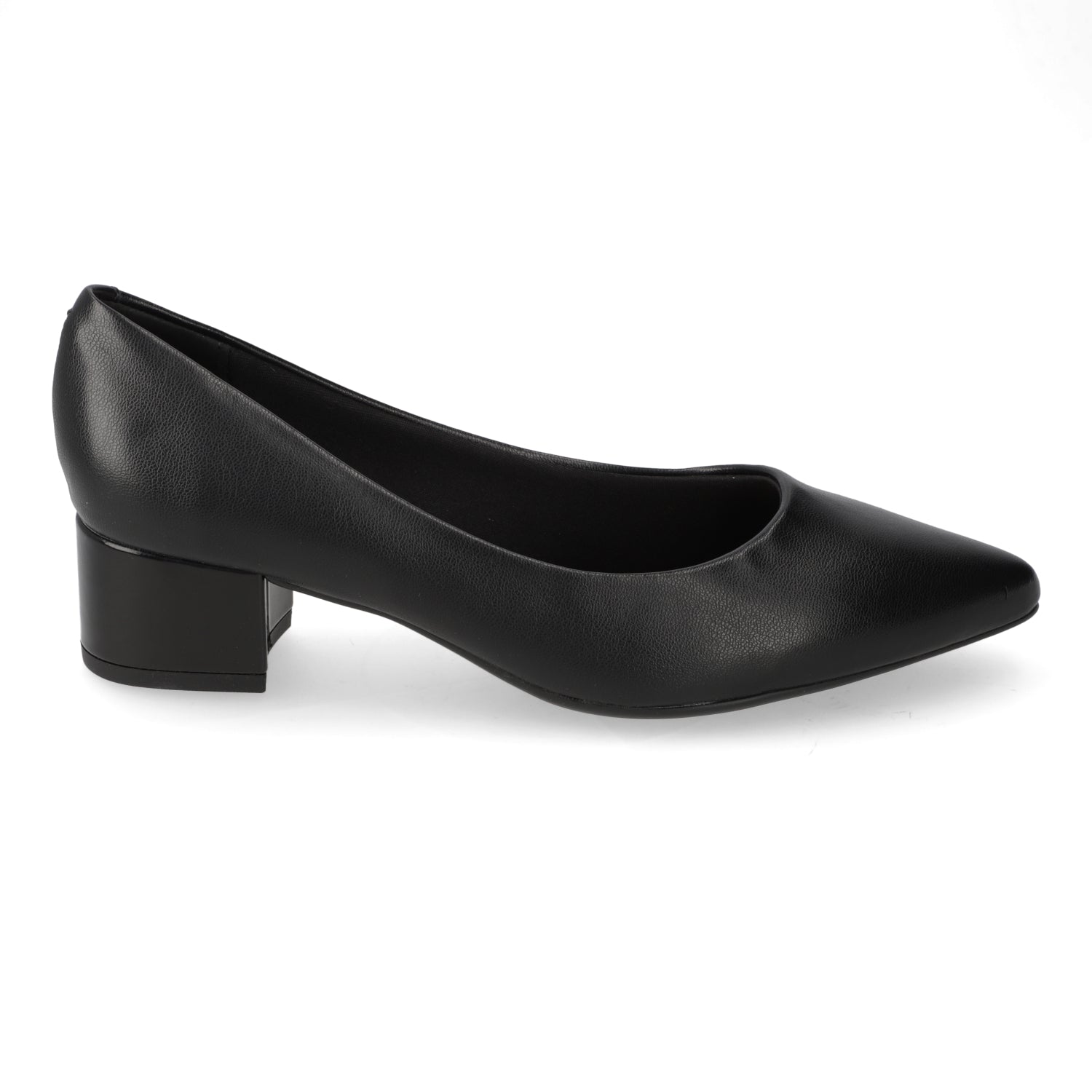 Taco Ancho Eco Cuero Negro 35 / Negro