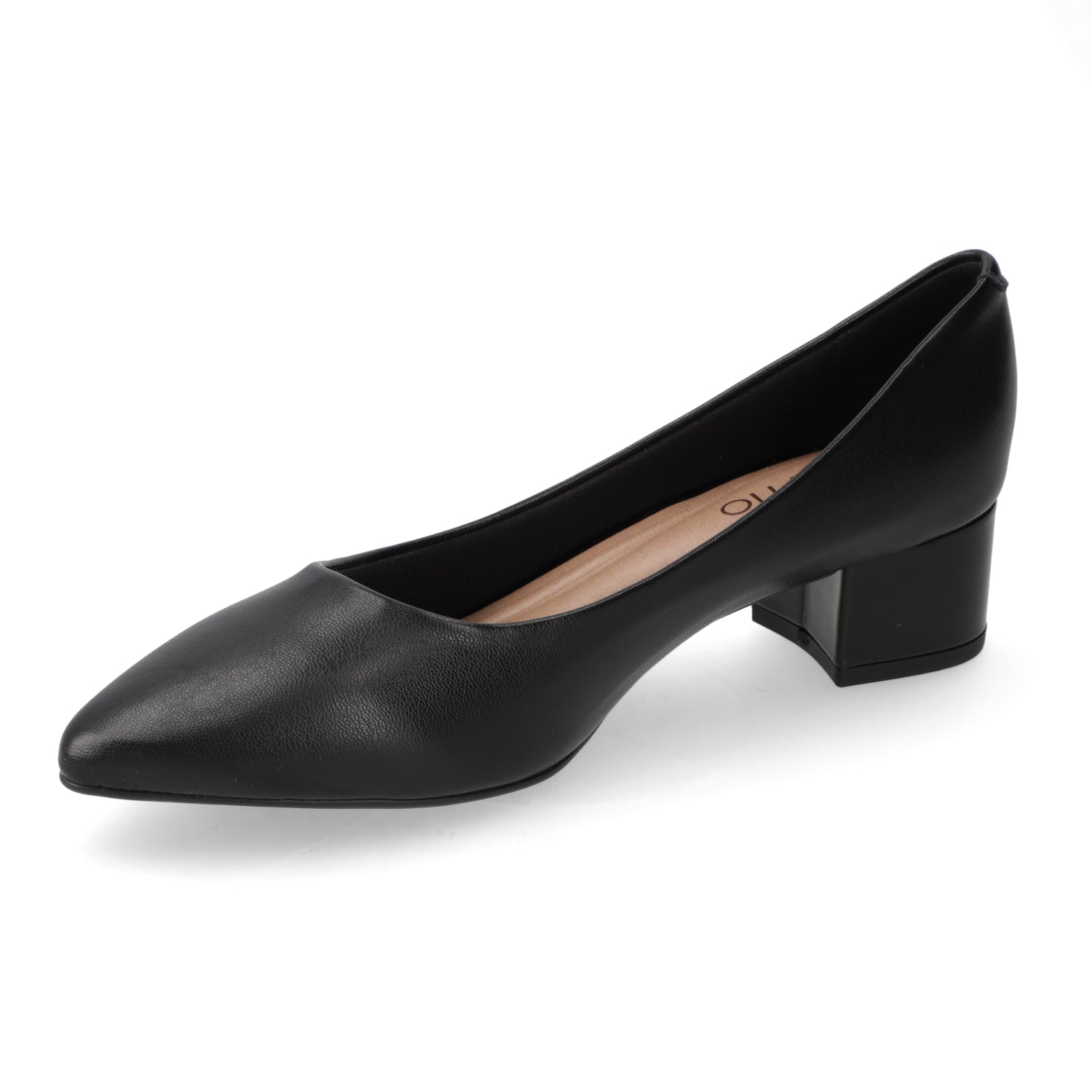 Taco Ancho Eco Cuero Negro 35 / Negro