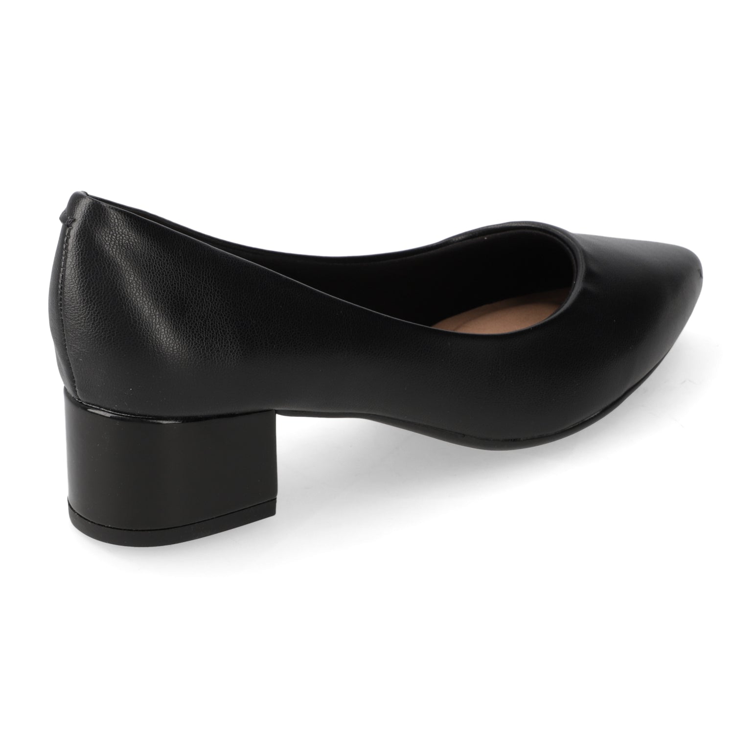 Taco Ancho Eco Cuero Negro 35 / Negro