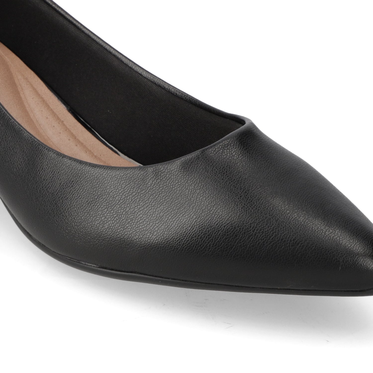 Taco Ancho Eco Cuero Negro 35 / Negro